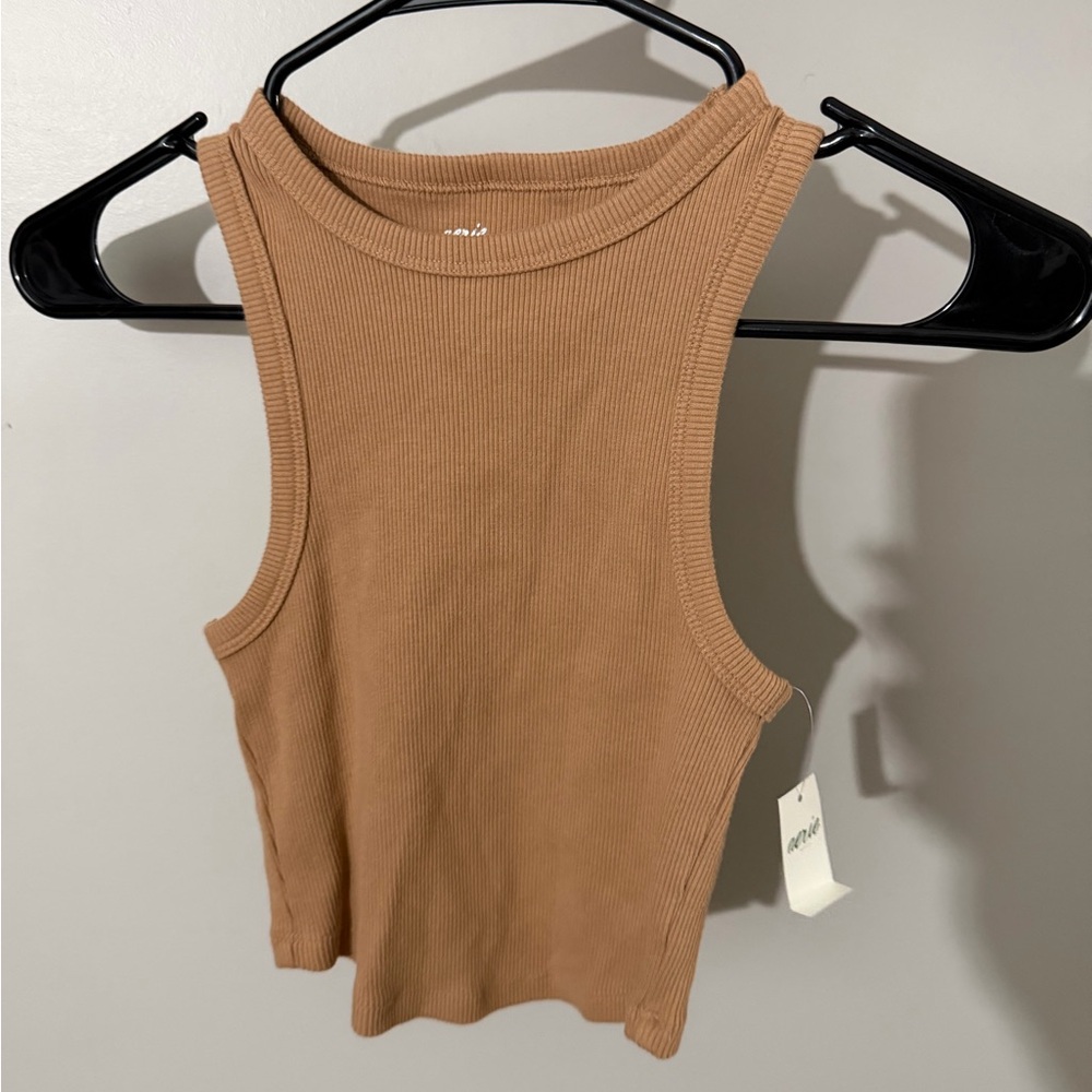 Aerie Camel Ribbed Tank Top